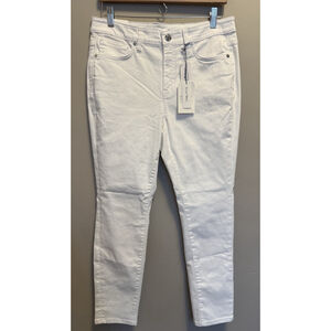 Tommy Bahama Ella Twill High Rise Ankle Jeans White Stretch Women's 8 NWT Read